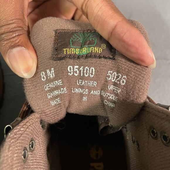 Timberland Euro Hiker 95100 Brown Leather Ankle Hiking Boots Women's Size 8M - Picture 7 of 8